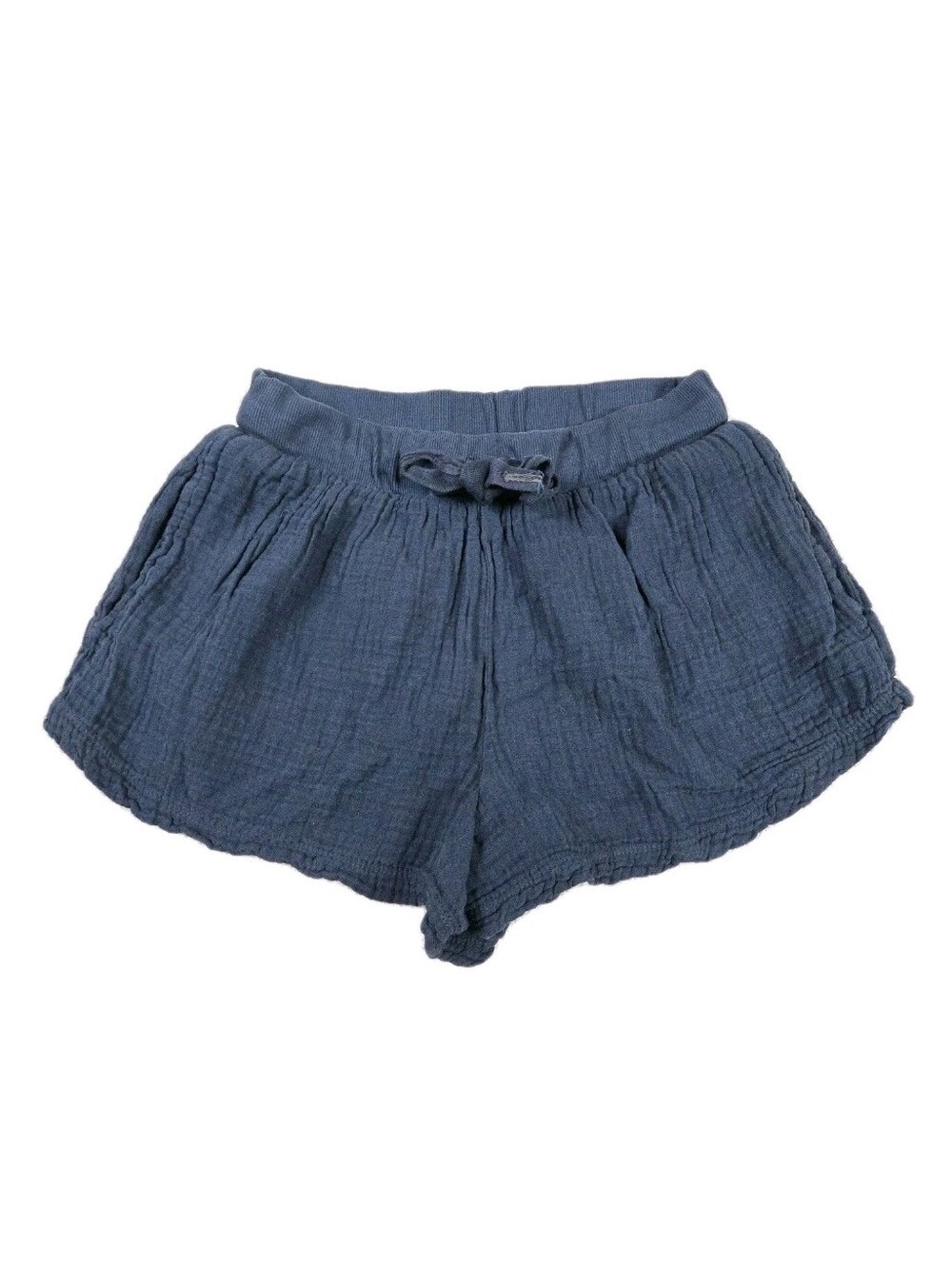 Stateside Gauze Cotton Shorts Navy Blue Sz XS Stretch Pockets Casual Beach Crepe
